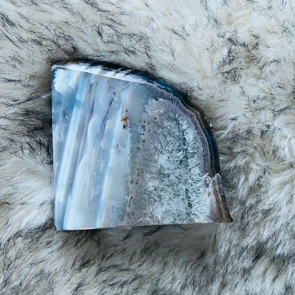 Agate Quartz Crystal Bookend - Picture 2 of 11